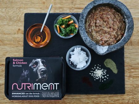 Nutriment Salmon & Chicken Formula - Adult RAW Dog Food 500g Tray Cheap