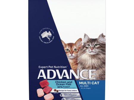 Advance Chicken and Ocean Fish Adult Dry Multi-Cat Food Fashion