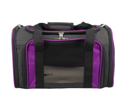 ZEEZ Foldable Soft Sided Pet Carrier Purple Sale