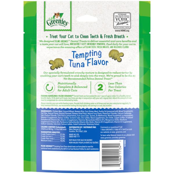 Greenies Tempting Tuna Tuna Dental Cat Treats 130g Online Sale