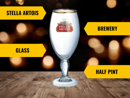 Stella Artois Official Branded Half-Pint Glass For Cheap