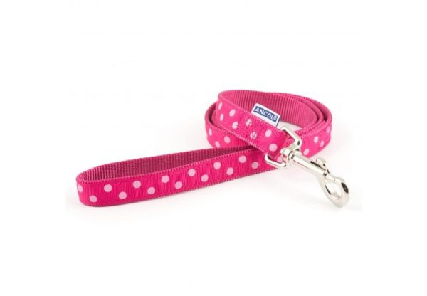 VINTAGE POLKA DOG LEAD RED, BLUE, PINK 1MX19MM Online Hot Sale