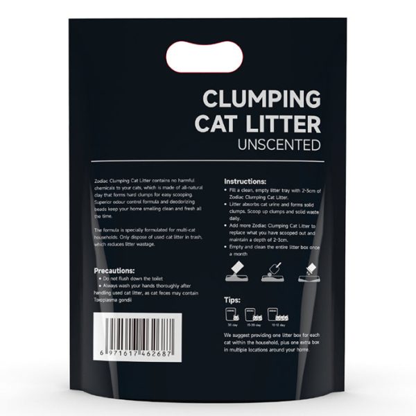 ZODIAC Clumping Cat Litter Unscented 6kg Sale