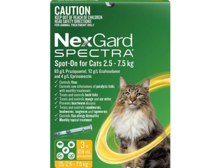 Nexgard Spectra Spot-On For Cat 2.5-7.5kg Supply