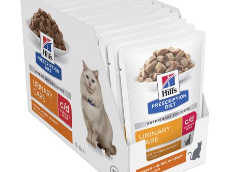 Hill s Prescription Diet c d Multicare Stress Urinary Care Cat Food Pouches 85g x 12 Discount