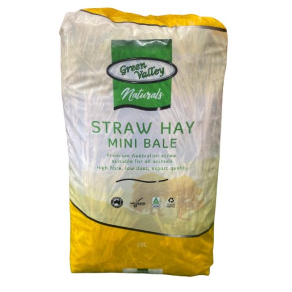 Green Valley Naturals Straw Mini Bale 22L Supply