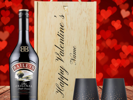 Personalised Baileys Original Irish Cream Liqueur Valentines Gift Set Fashion