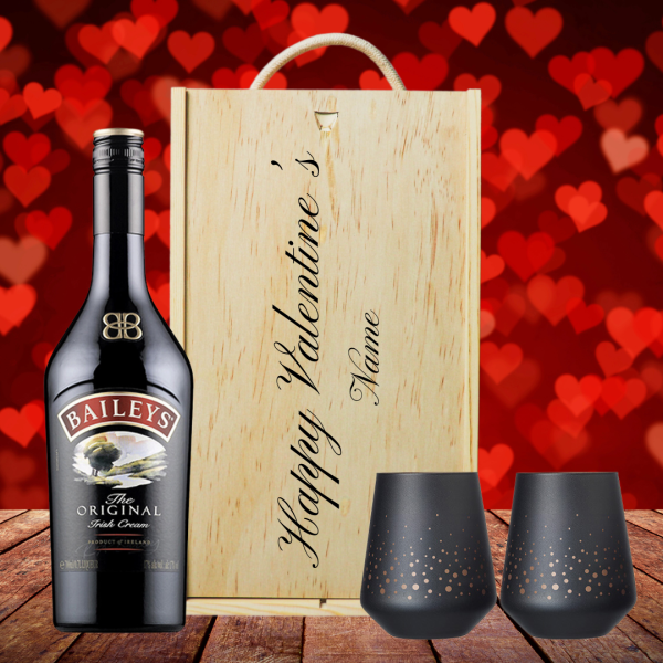 Personalised Baileys Original Irish Cream Liqueur Valentines Gift Set Fashion