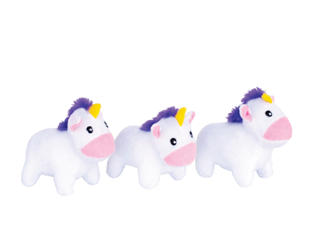 ZippyPaws Miniz Unicorn Dog Toy 3 Pack Online now