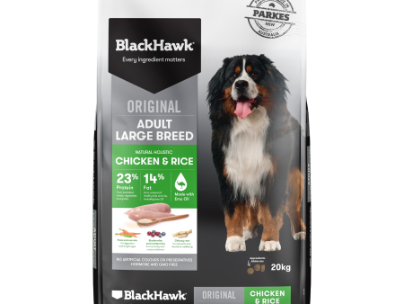 Black Hawk Original Adult Large Breed Chicken and Rice Dry Dog Food 20kg Online Sale