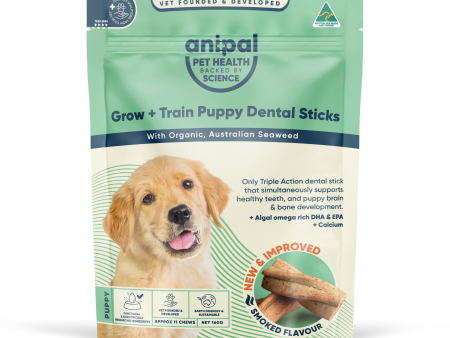 Anipal Grow + Train Puppy Dental Sticks Smoked Flavour 160g Online Hot Sale