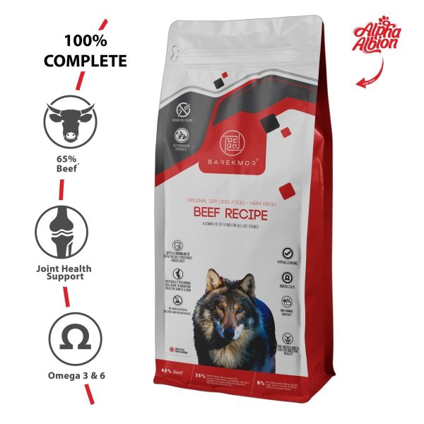 Barekmor: Grain Free Beef Recipe (All Life Stage – For Puppies And Adult Dogs) With 65% Beef  and 35% Fruits and Veg Hot on Sale