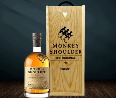 Personalised Monkey Shoulder  The Original  Whisky Gift Box - 70cl 40% ABV Cheap