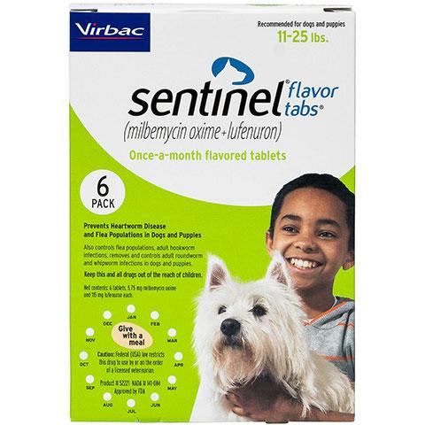 Rx Sentinel Flavor Tablets for Dogs, 6 treatments on Sale