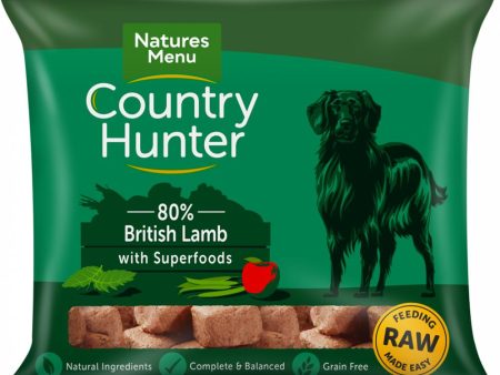 NATURES MENU COUNTRY HUNTER RAW NUGGETS  BRITISH LAMB  WITH SUPERFOODS FOR ADULT DOGS 1kg Online now