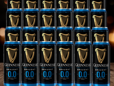 Guinness Draught Alcohol Free Stout 440ml Cans (24 Pack) - 0.0% ABV For Sale