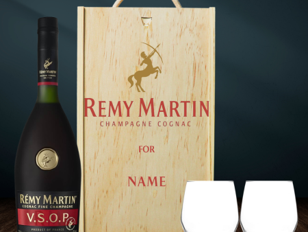 Personalised Remy Martin VSOP Cognac Champagne Gift Set with Glasses Hot on Sale