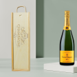 Personalised Veuve Clicquot Champagne Gift Set in Wooden Presentation Gift Box - 75cl Hot on Sale