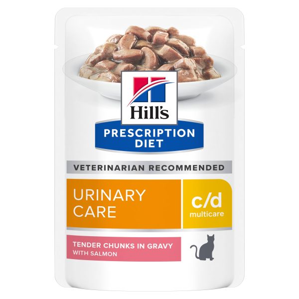 Hill s Prescription Diet c d Multicare Urinary Care Salmon Cat Food Pouches 85g x 12 Online