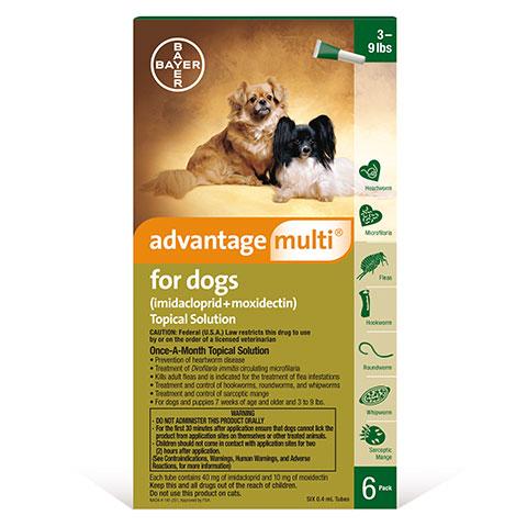 Advantage Multi Topical Solution for Dogs, 6 treatments Supply