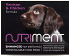 Nutriment Venison and Chicken Raw Adult Dog Food Formula-500g Tray For Cheap