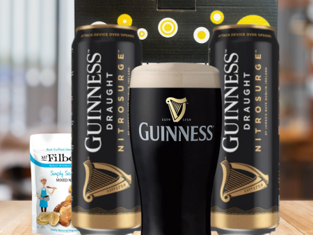 Guinness NitroSurge Stout Cans Gift Set with Pint Glass (2 Pack) Online Sale