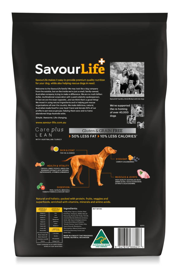 SavourLife Grain Free Care Plus Adult Dog Lean Turkey Dry Food Fashion