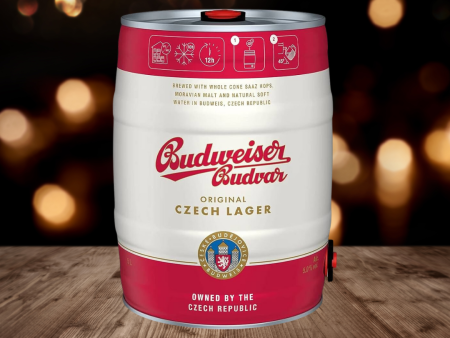 Budweiser Budvar Premium Czech Lager Single 5ltr Mini Keg - 5.0% ABV For Sale