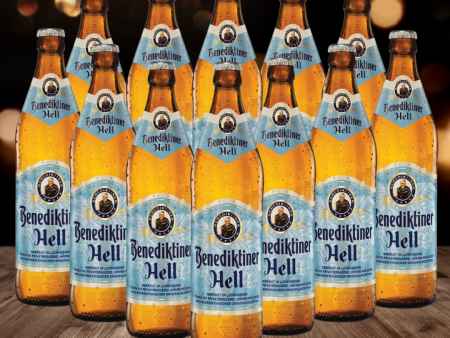 Benediktiner German Hells Lager 500ml Bottle - 5.0% ABV (12 Pack) Cheap