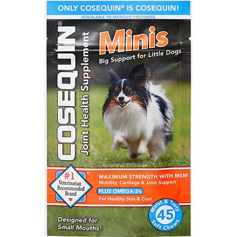 Nutramax Cosequin Maximum Strength with MSM Plus Omega-3 s Mini Soft Chews Joint Health Small Dog Supplement, 45 count Online Hot Sale