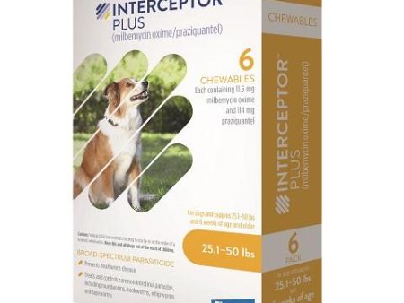 RX Interceptor Plus for Dogs, 25.1-50 lbs, 6 Doses on Sale