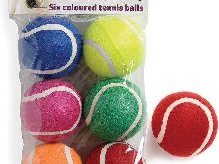 Ruff  N  Tumble Fetch Coloured Tennis Balls 6pk For Cheap