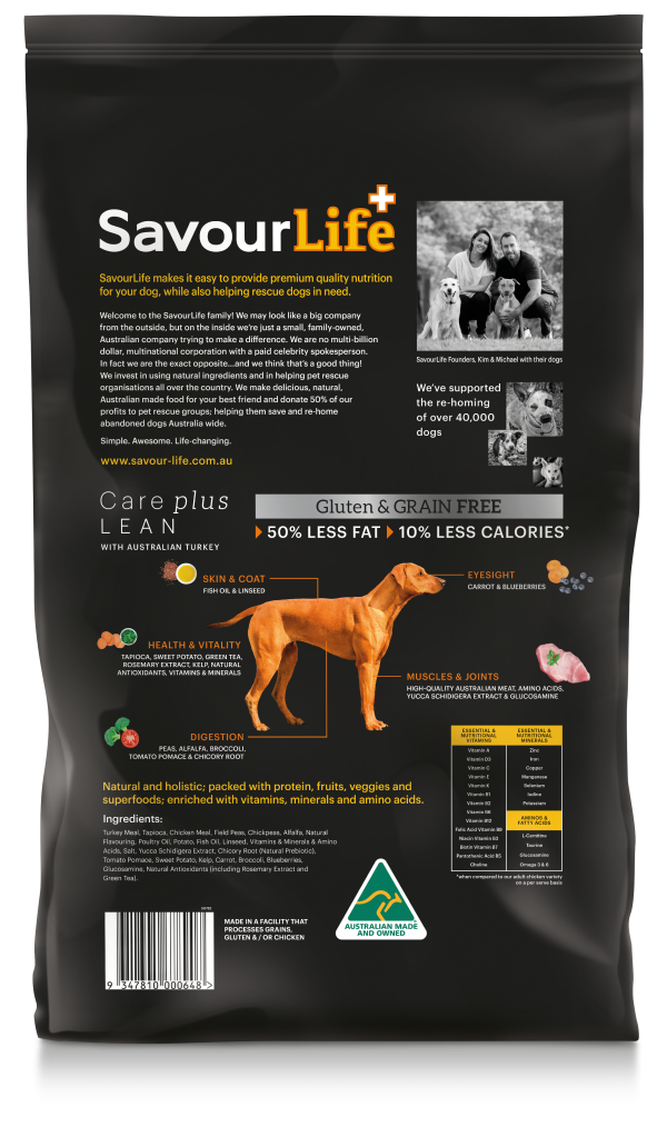 SavourLife Grain Free Care Plus Adult Dog Lean Turkey Dry Food Fashion