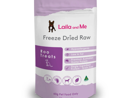 Laila & Me Freeze Dried Raw Australian Kangaroo Dog and Cat Treats 60g For Cheap