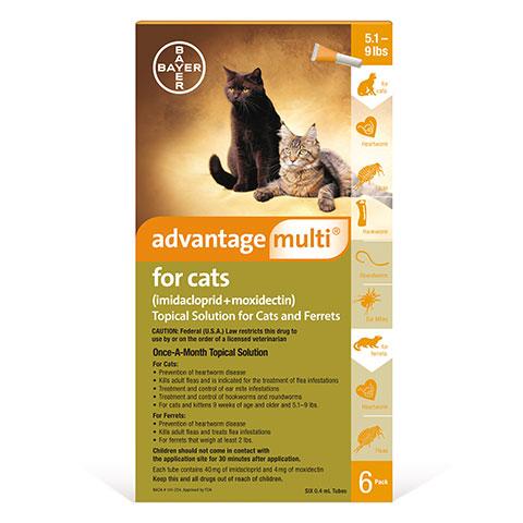 Advantage Multi Topical Solution for Cats, 6 treatments Hot on Sale