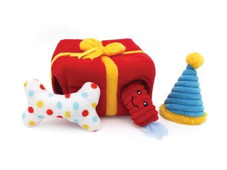 ZippyPaws Burrow Present Box Dog Toy on Sale