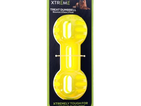 Scream Xtreme Treat Dumbbell Loud Green Dog Chew Toy Online Hot Sale