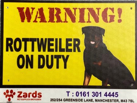 Caution  Warning COREX Sign Board   ROTTWEILER ON DUTY  Cheap