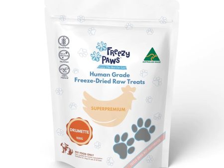 Freezy Paws Freeze Dried Human Grade Chicken Drumstick Dog and Cat Treats 100g Online now