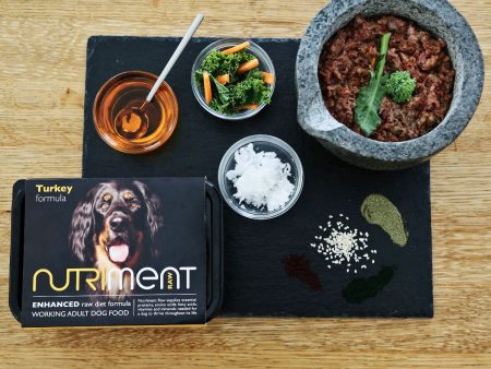 Nutriment Turkey Formula Adult Raw Dog Food-500g Tray Online now