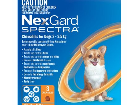 Nexgard Spectra Chews for Dog 2-3.5kg Orange Online Hot Sale