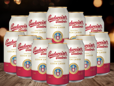 Budweiser Budvar Czech Lager 330ml Cans – 5% ABV (12 Pack) Online now