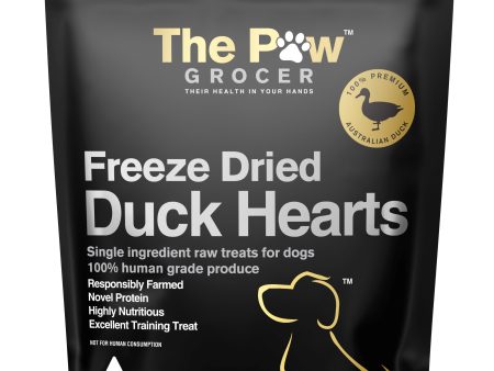 The Paw Grocer Black Label Dog and Cat Treat Duck Heart 72g on Sale