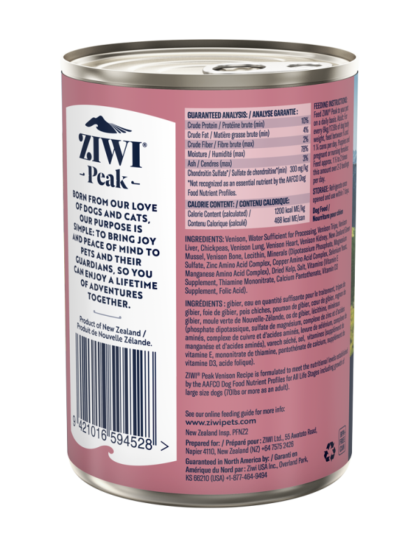 Ziwi Peak Dog Can Food Venison Online Sale