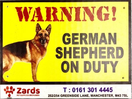 Caution  Warning COREX Sign Board   GERMAN SHEPHERD ON DUTY  Online now