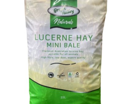 Green Valley Naturals Lucerne Hay Mini Bale 22L on Sale