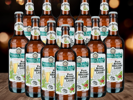 Sam Smiths British Pure Brewed Organic Lager 550ml Bottles - 5.00% ABV (12 Pack) on Sale