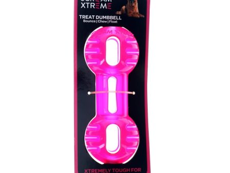 Scream Xtreme Treat Dumbbell Loud Pink Dog Chew Toy For Cheap