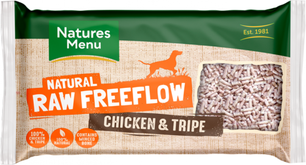 NATURES MENU HOME PREPARE RAW  CHICKEN AND TRIPE FREEFLOW MINCE  FOR ADULT DOGS Sale