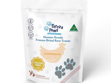 Freezy Paws Freeze Dried Human Grade Chicken Wing Dog and Cat Treats 100g Cheap